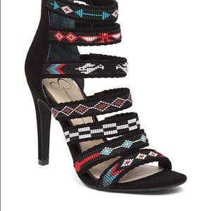 JS-Erienne Microsuede strappy heel